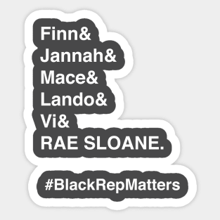 Black Rep Matters (light text/dark background) Sticker